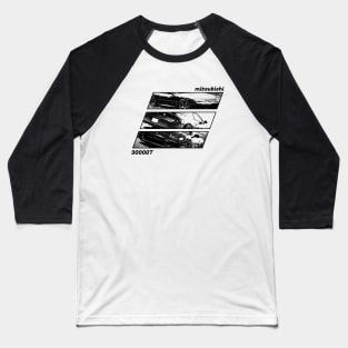 MITSUBISHI 3000GT Black 'N White Archive 2 Baseball T-Shirt